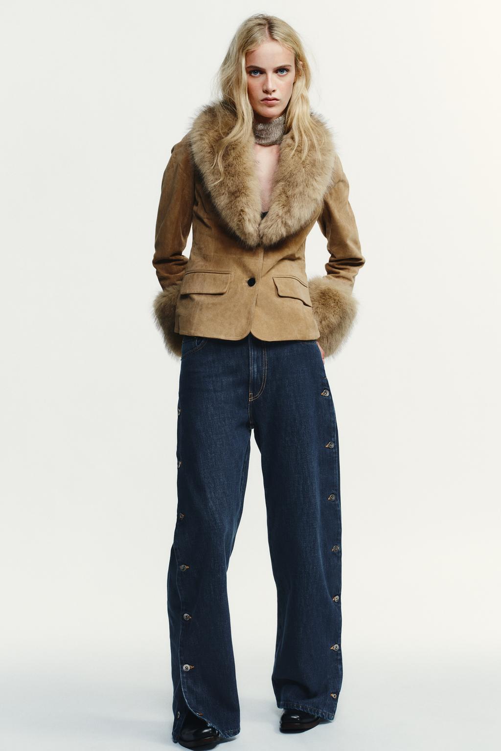 Izara Fur Suede Coat