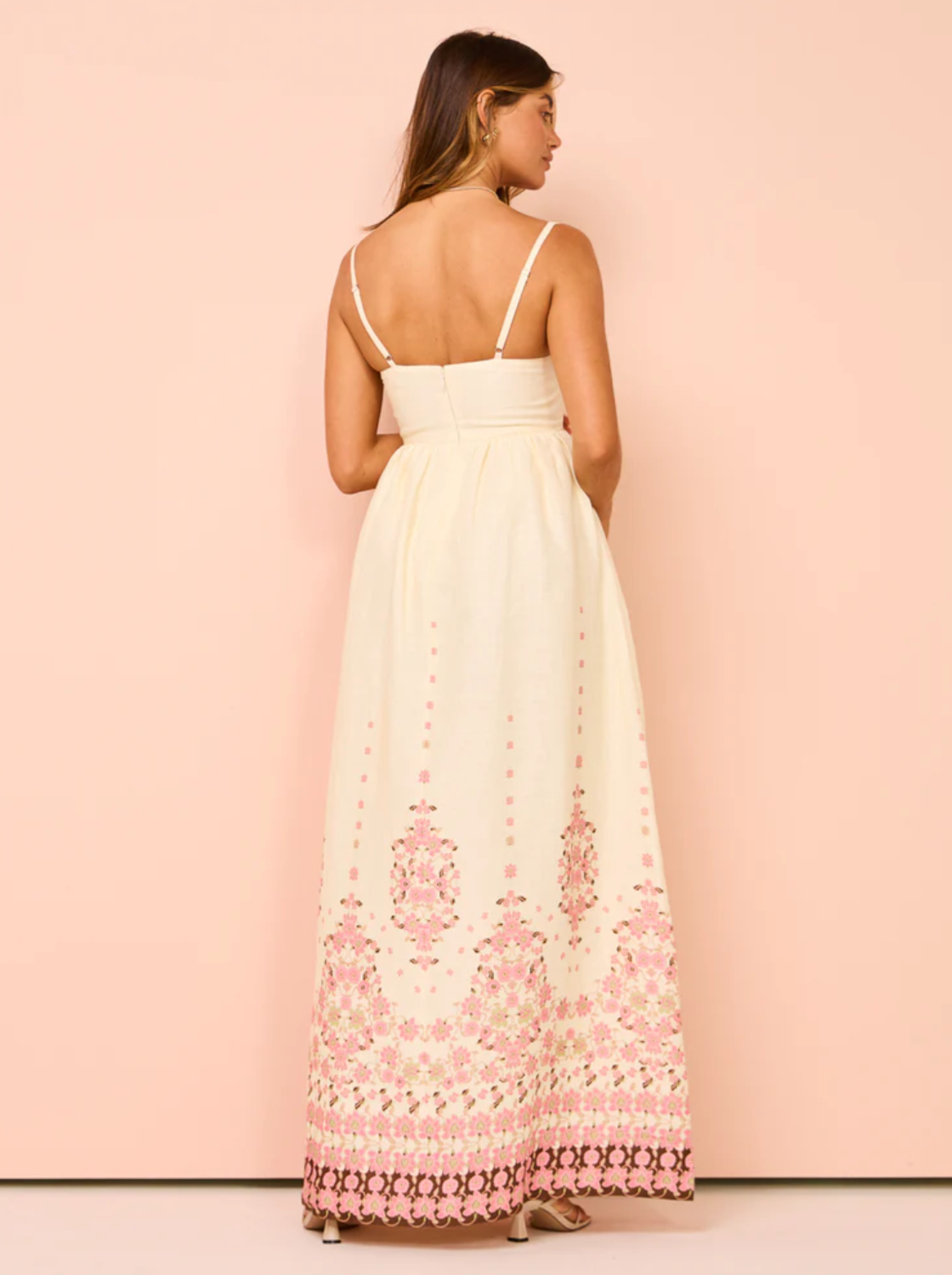WHITE FLORAL MAXI DRESS