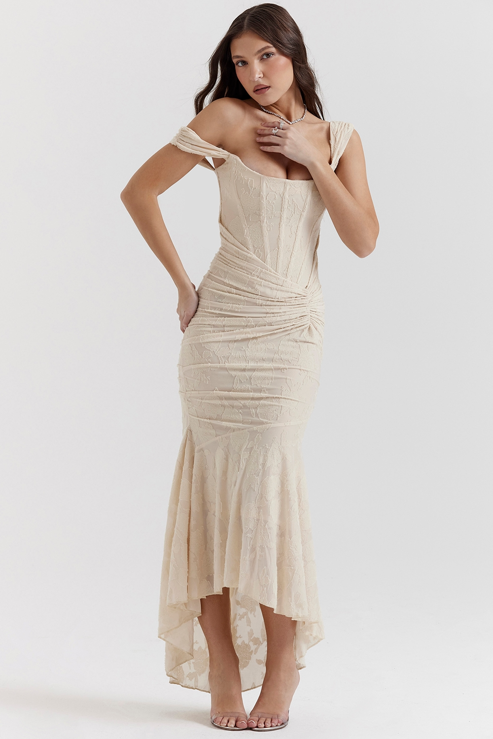 NUDE WEDDING MAXI DRESS