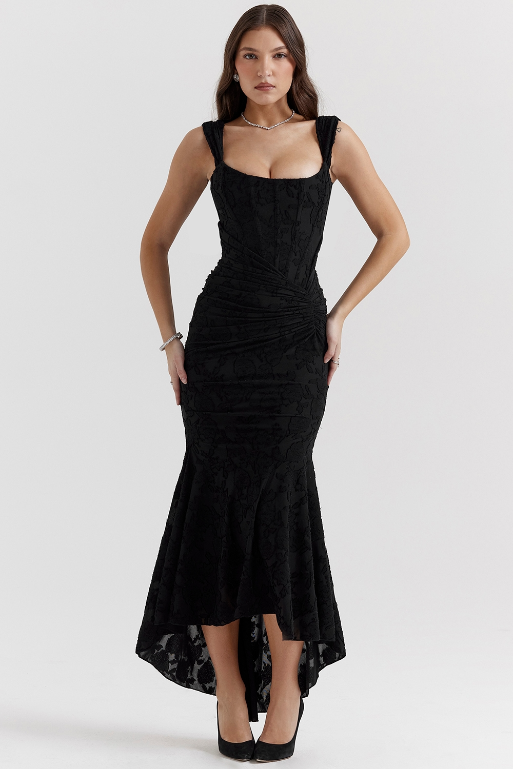 BLACK WEDDING MAXI DRESS