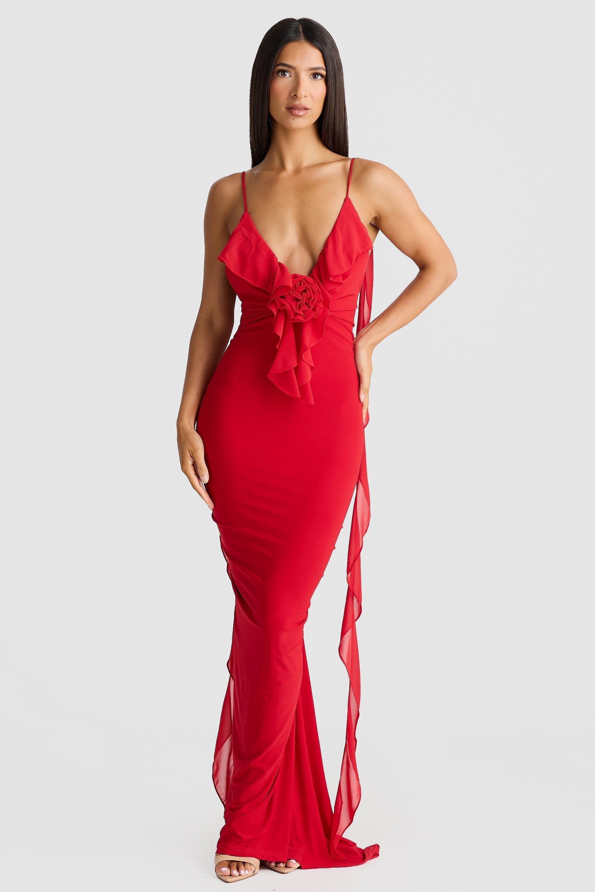 RED MAXI DRESS