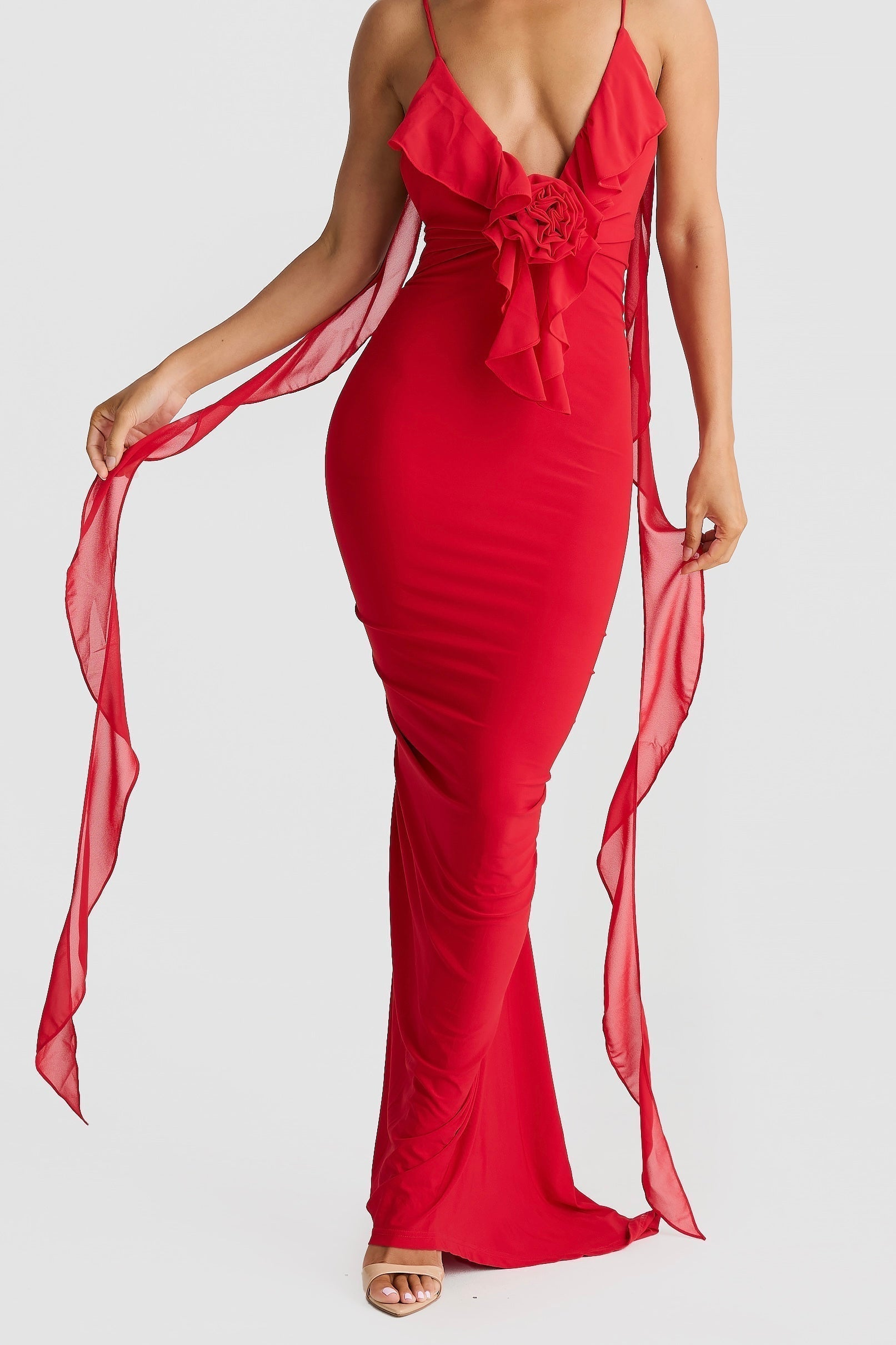 RED MAXI DRESS