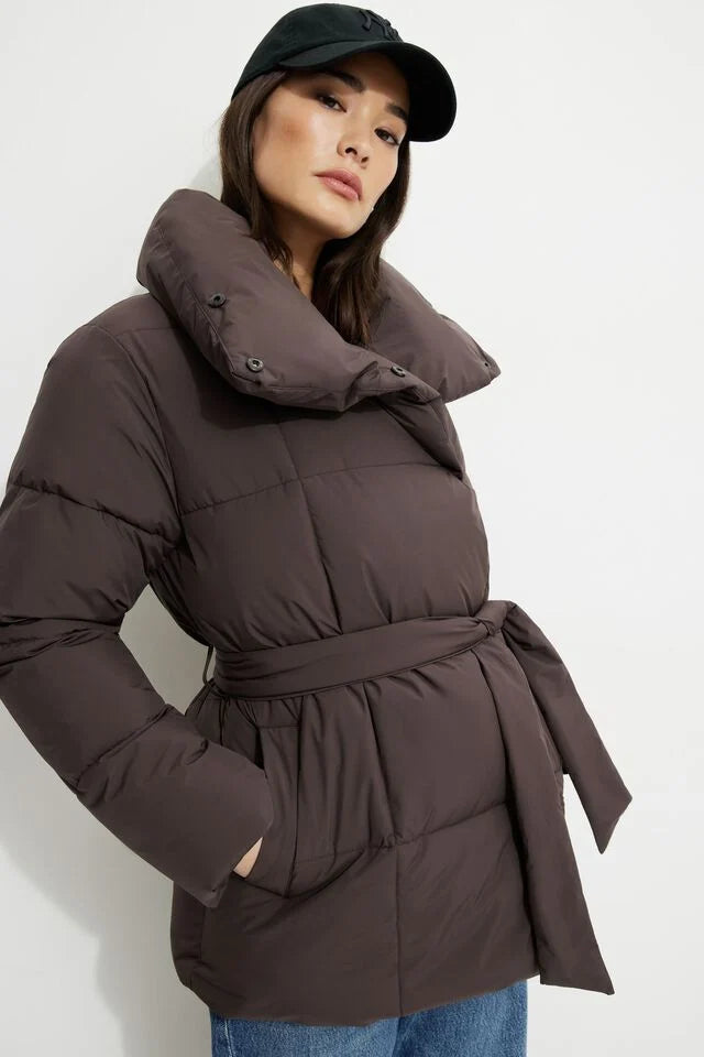 BROWN PUFFER JACKET