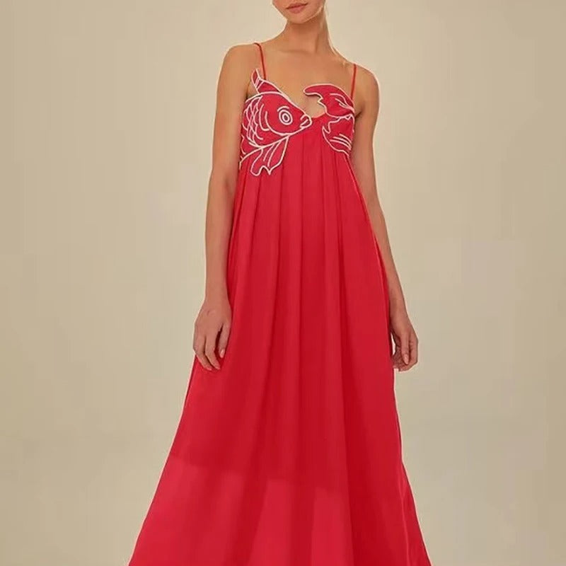 RED MAXI DRESS