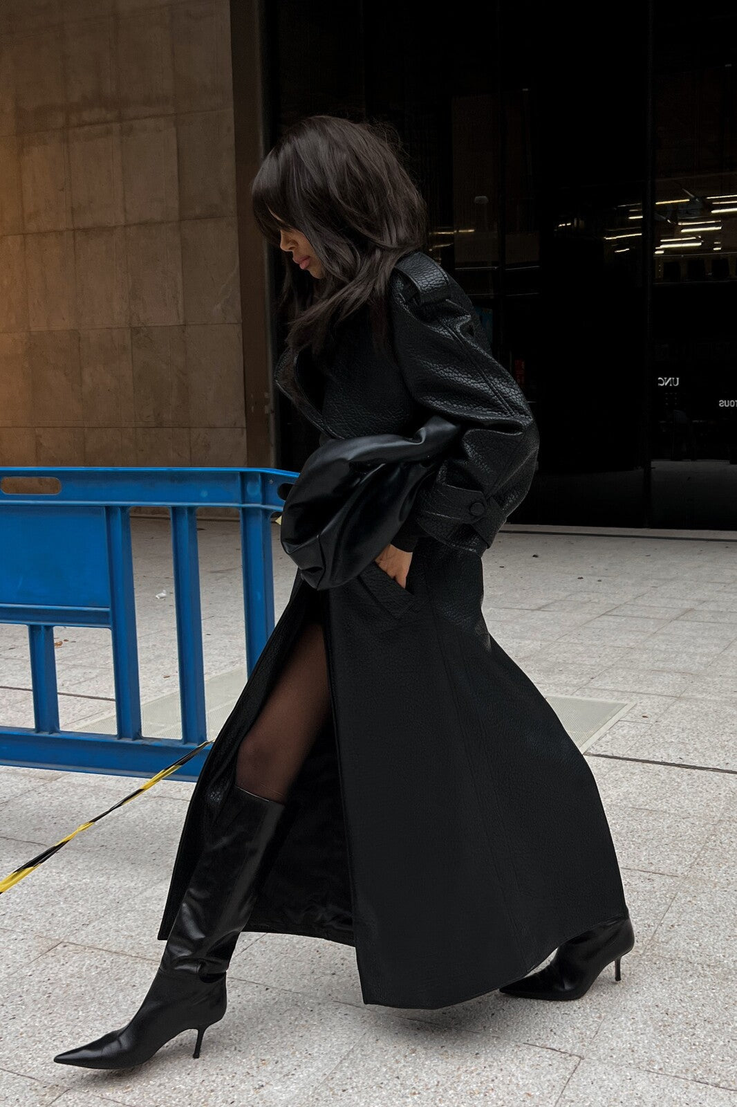 Caroline Leather Trenchcoat