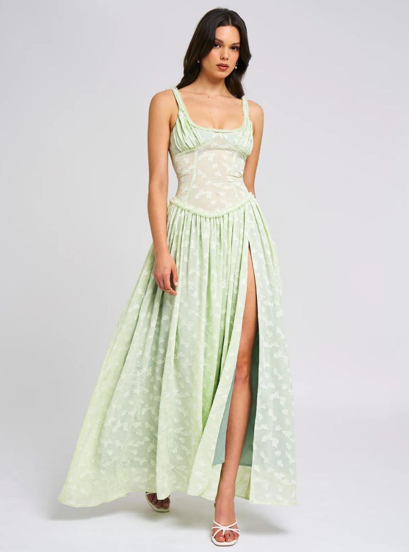 GREEN WEDDING MAXI DRESS