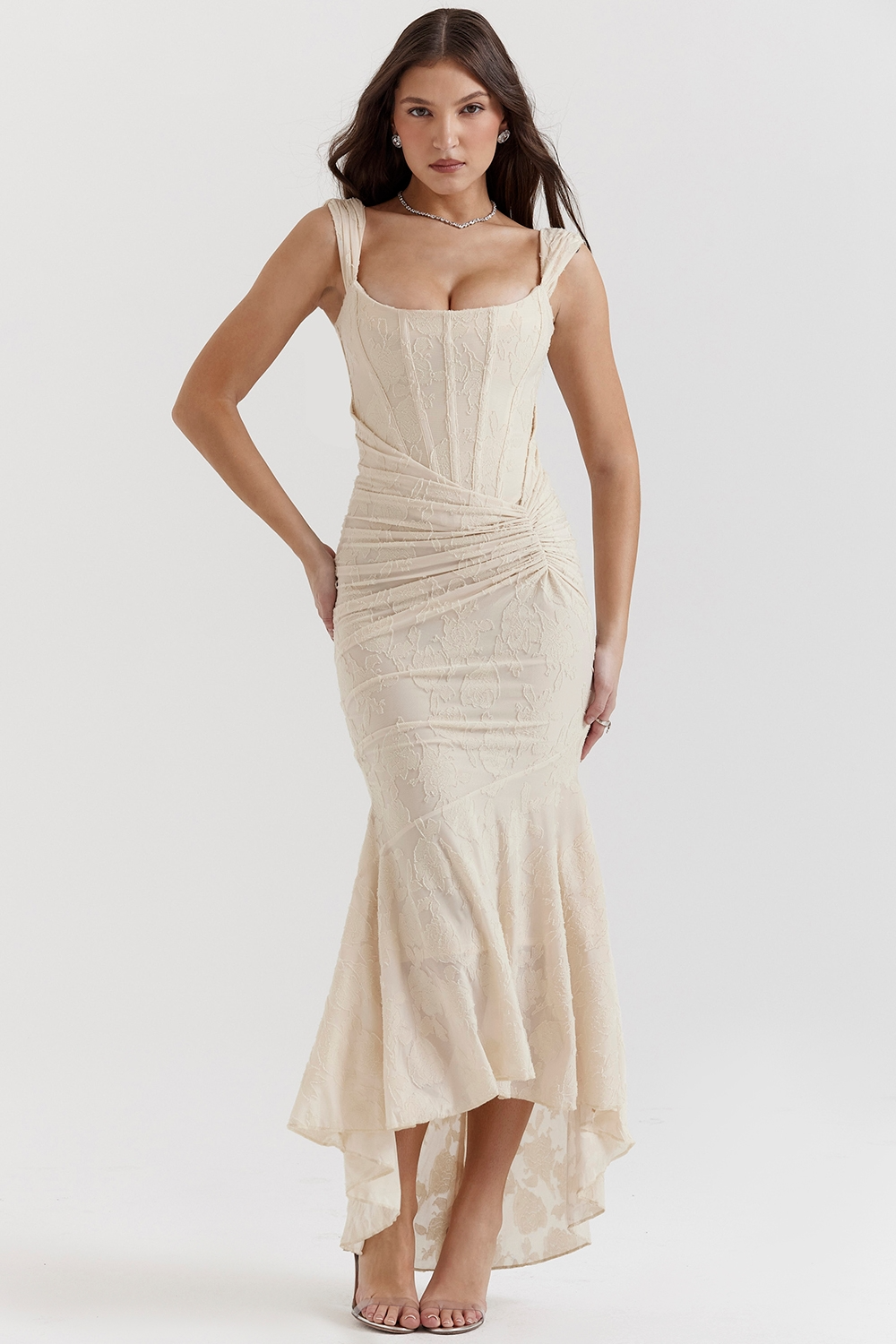 NUDE WEDDING MAXI DRESS