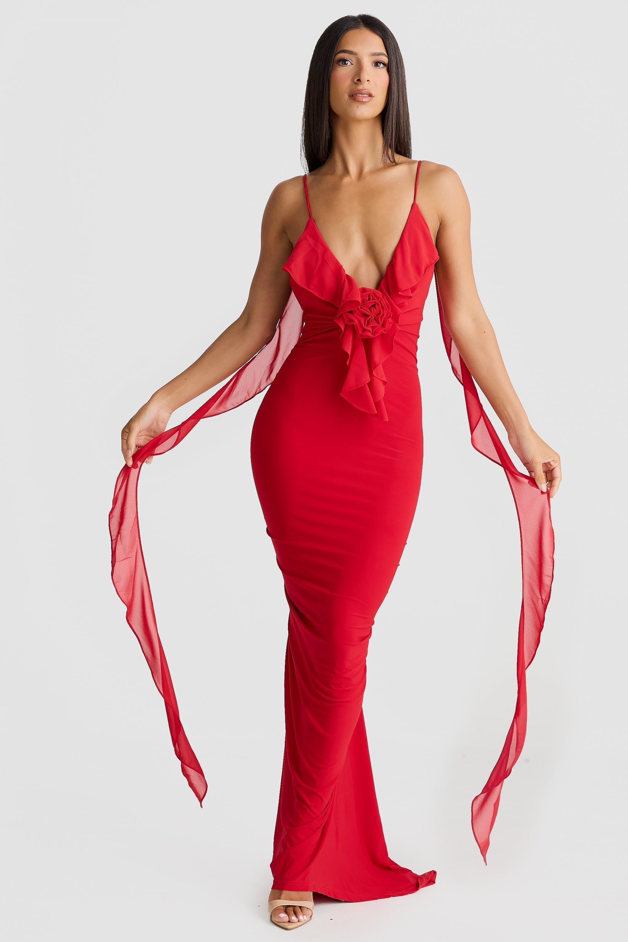 RED MAXI DRESS