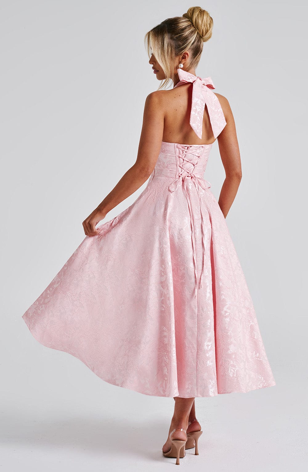 PINK WEDDING MIDI DRESS