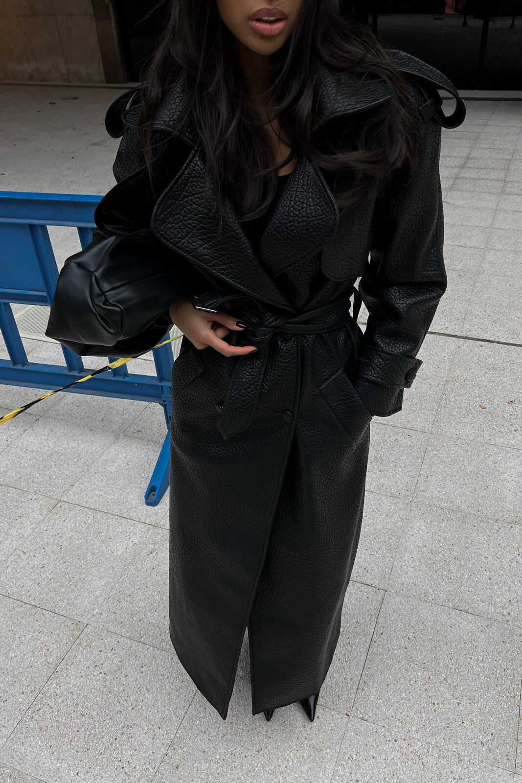 Caroline Leather Trenchcoat