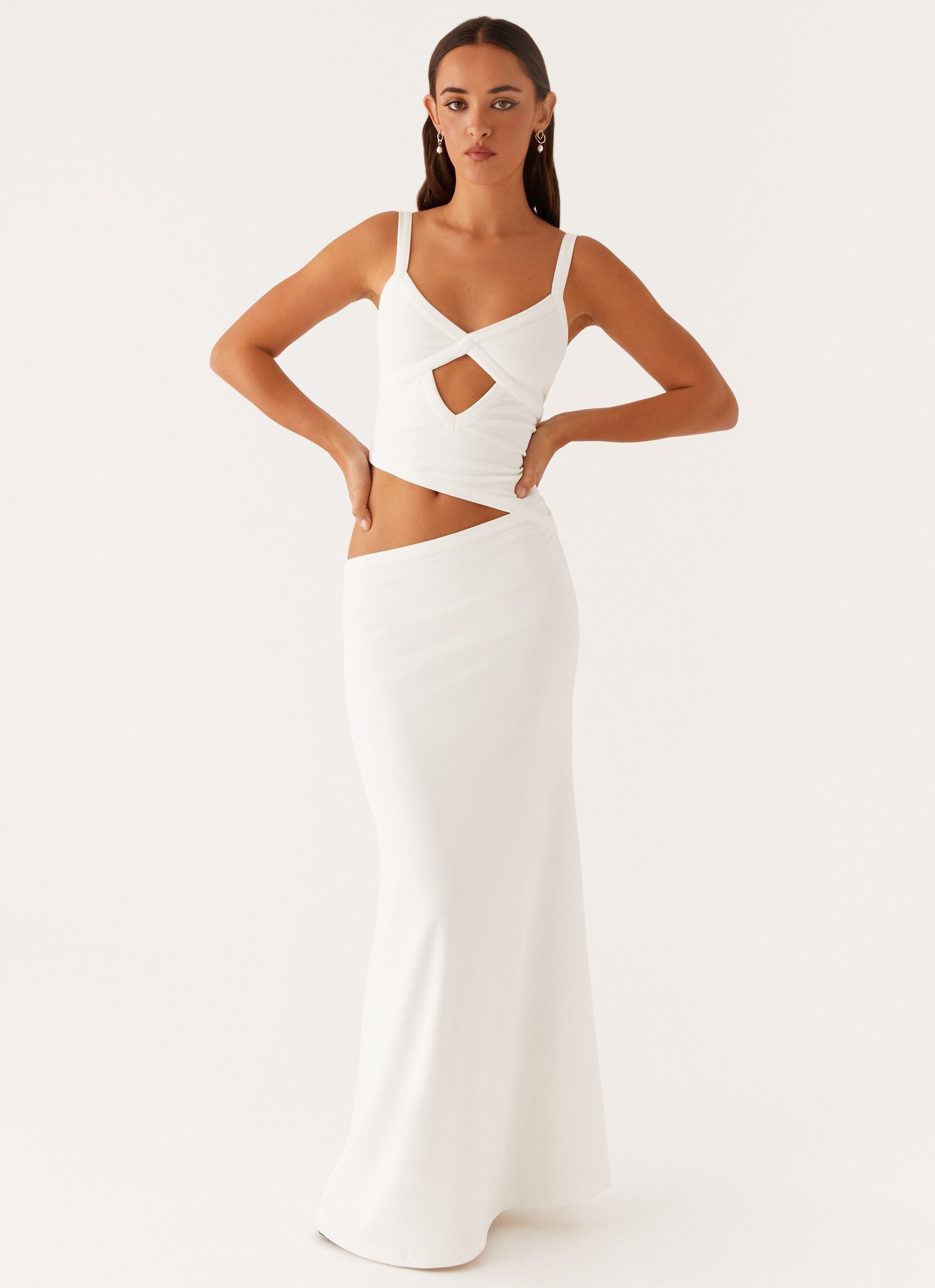 WHITE MAXI DRESS