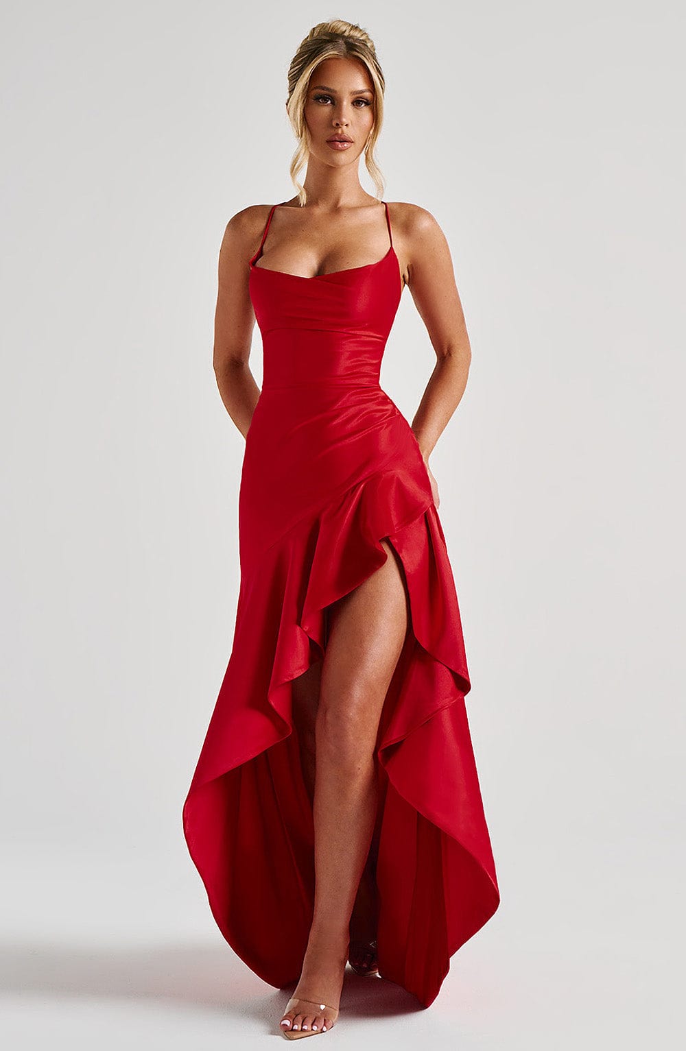 RED PROM MAXI DRESS