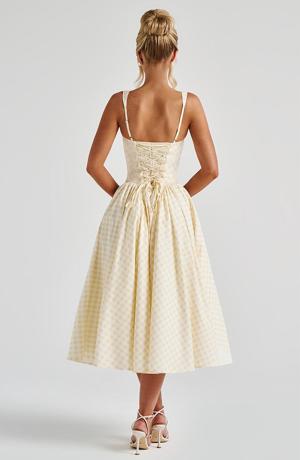 BUTTER YELLOW PICKNICK MIDI DRESS