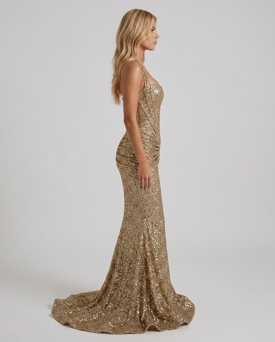 Goldene Meerjungfrauenrobe