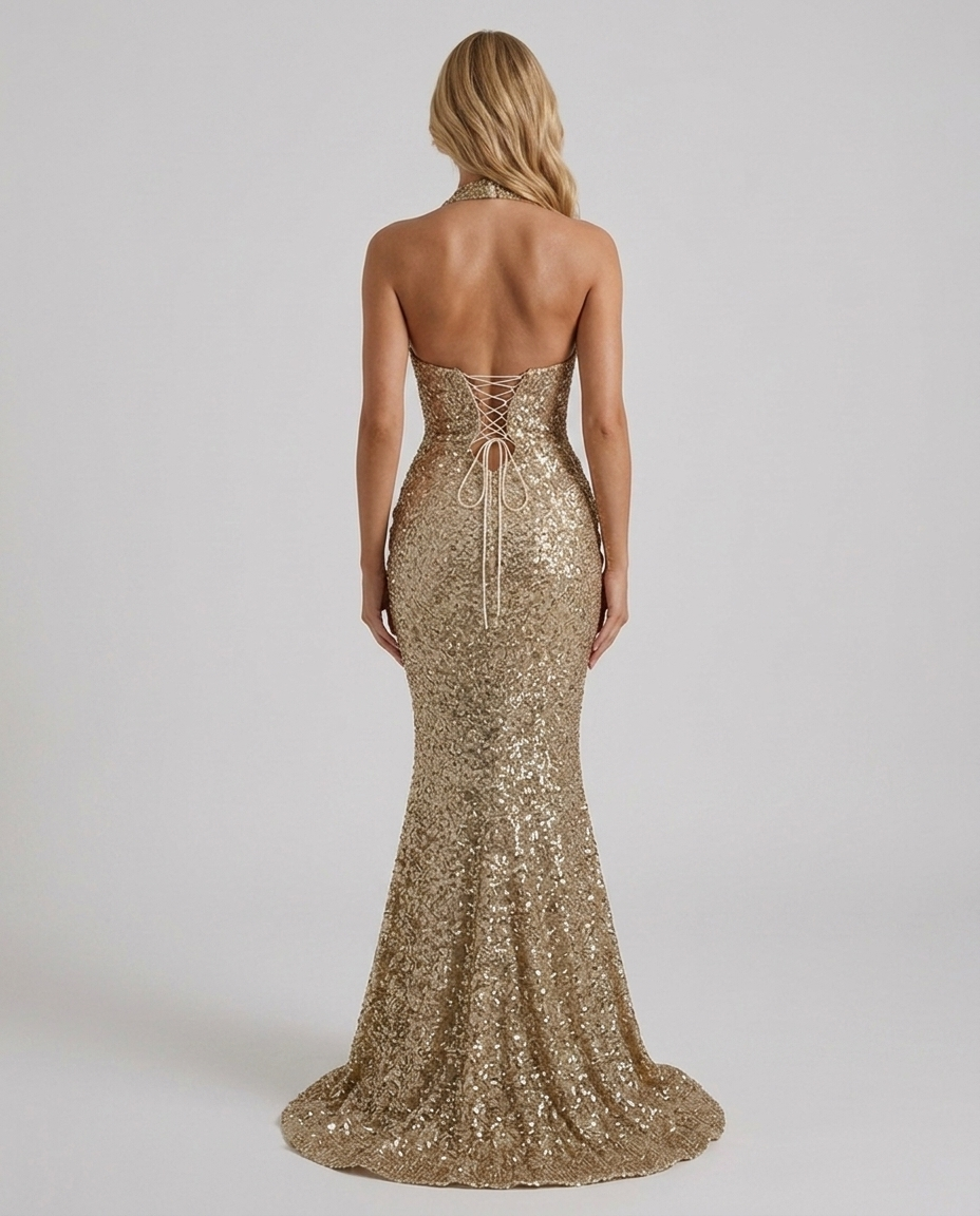 Goldene Meerjungfrauenrobe
